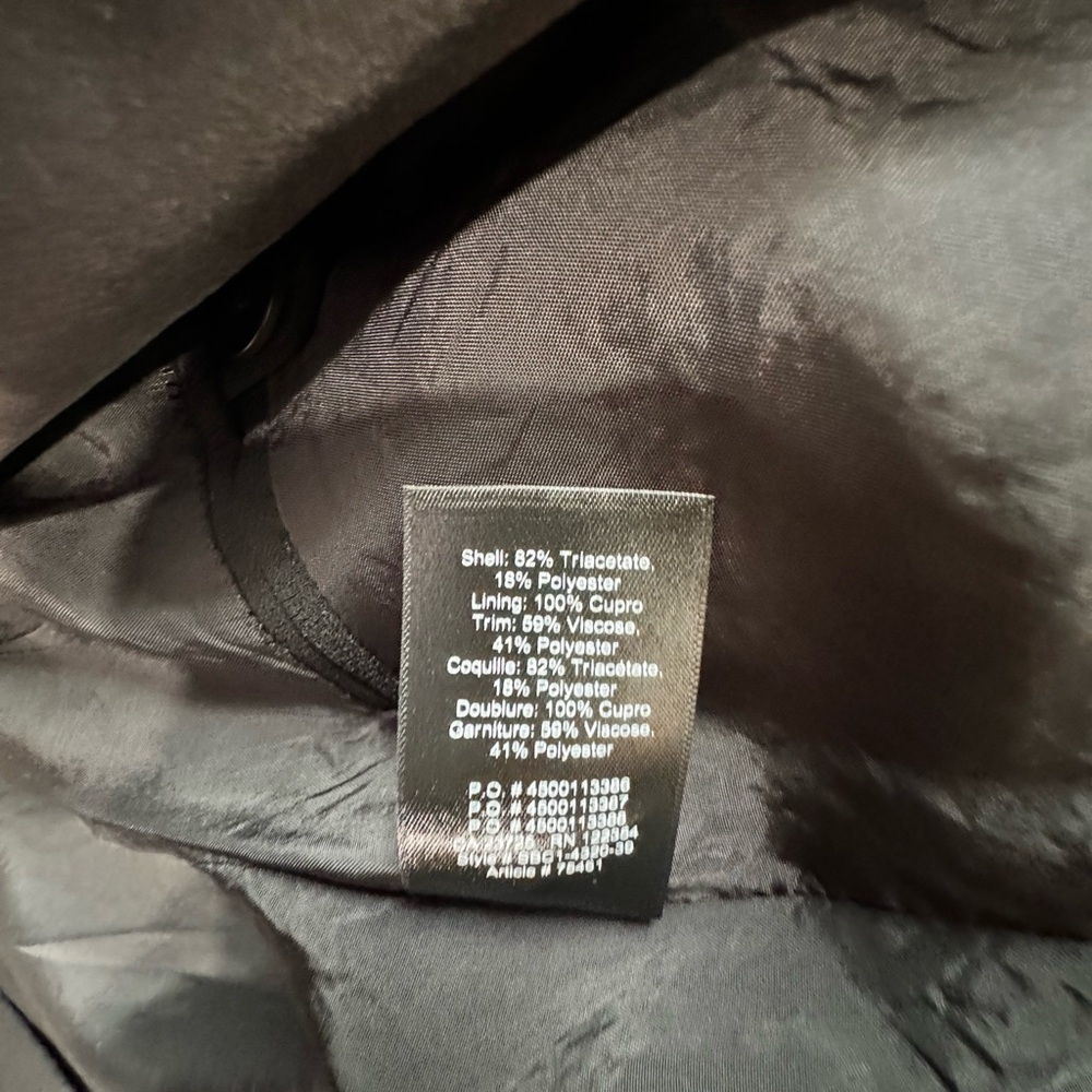 Babaton Black Yates Blazer with Satin Lapel - Picture 3 of 4